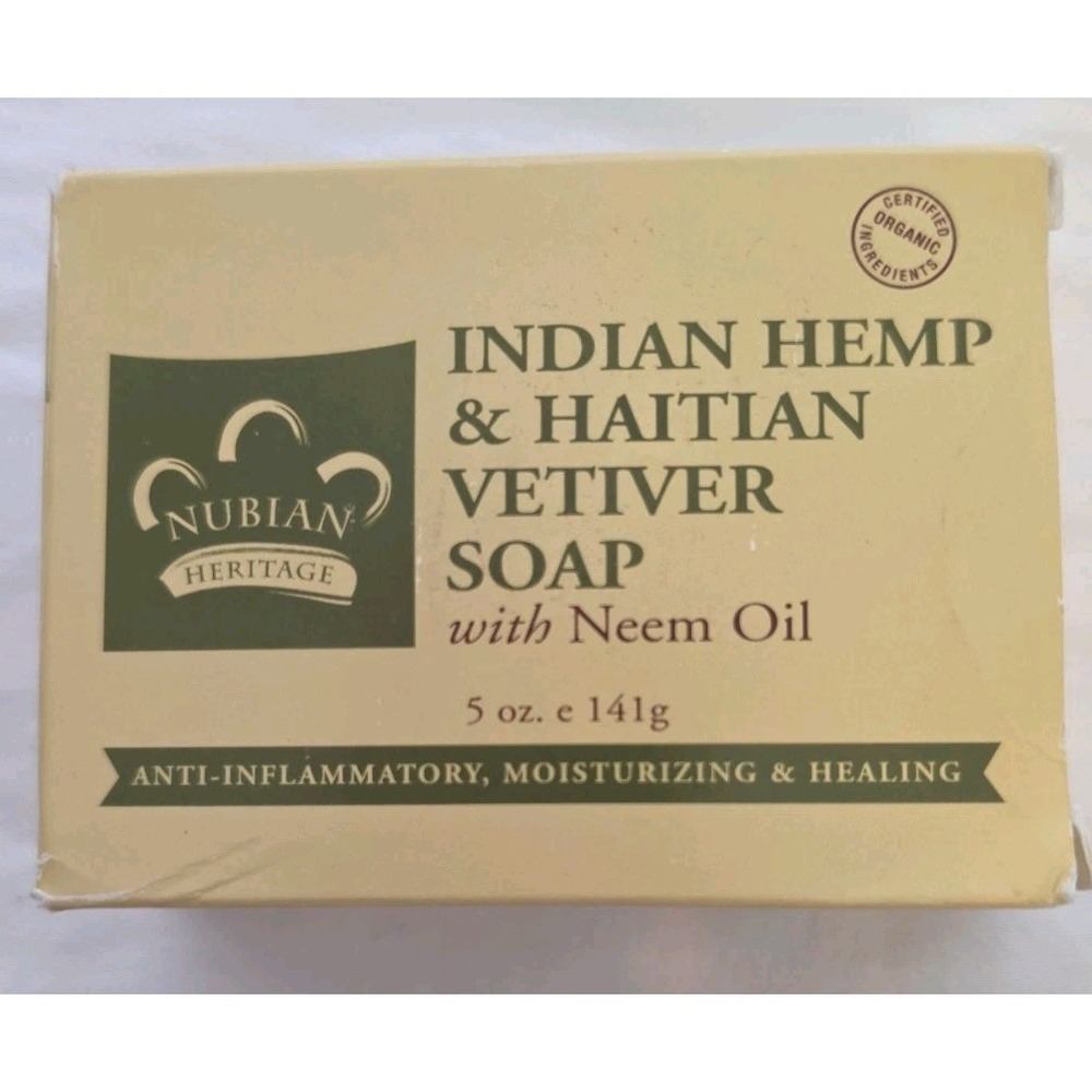 Bar Soap Indian Hemp & Haitian Vetiver 5 Oz By Nubian Heritage